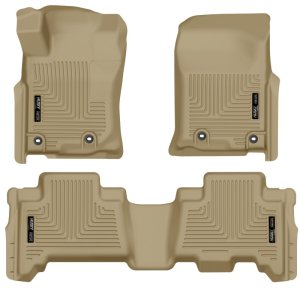 Toyota 4Runner Floor Liners - Front + Rear - Husky Liners - WeatherBeater - Tan - 2013